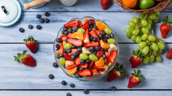 Healthy Avocado Fruit Salad with Chia Seed Dressing