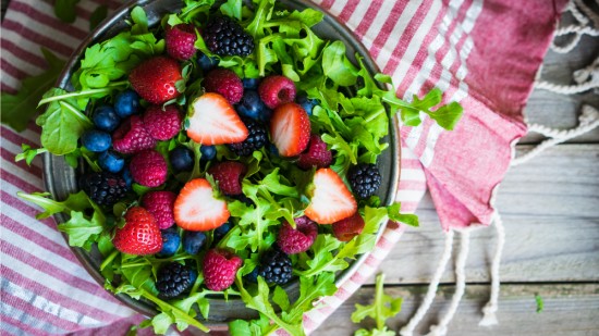 Arugula, Berry & Goat Cheese Salad